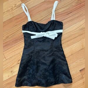 Lucy in the Sky Black Dress with White Accents